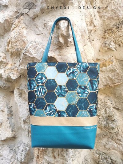 Türkizkék shopper