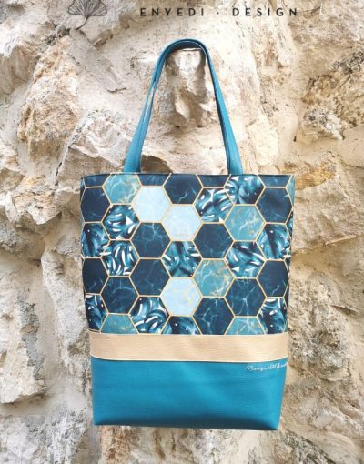 Türkizkék shopper