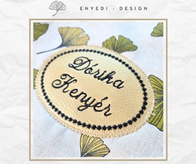 kenyeres zsák egyedi hímzéssel