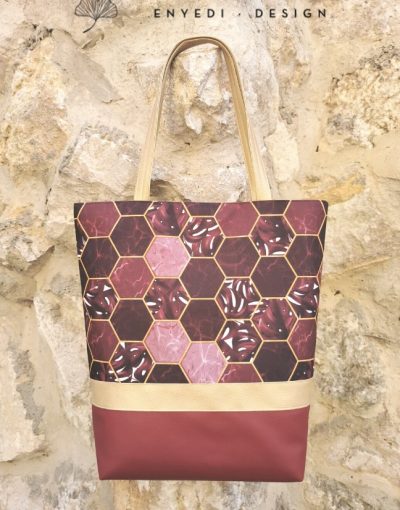 Burgundi vörös shopper